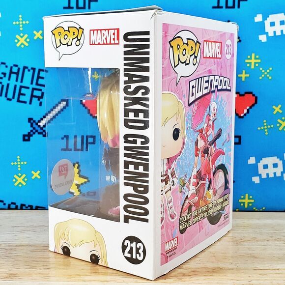 Funko PoP Marvel Unmasked Gwenpool #213 Exclusive Vinyl Figure + Protector - Picture 5 of 10